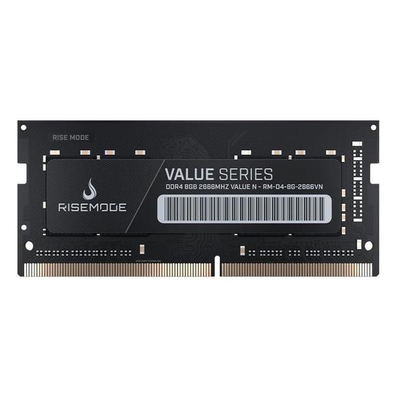Imagem de Memoria Gamer Rise Mode Value, 16GB, 2666MHZ, DDR4, CL17, Para Notebook - RM-D4-16G-2666VN