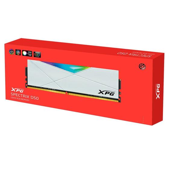 Memoria Gamer Xpg Adata 16gb Ddr4 3600mhz Preto Rgb D50 Menor preço em Memoria Gamer Xpg Adata 16gb Ddr4 3600mhz Preto Rgb D50