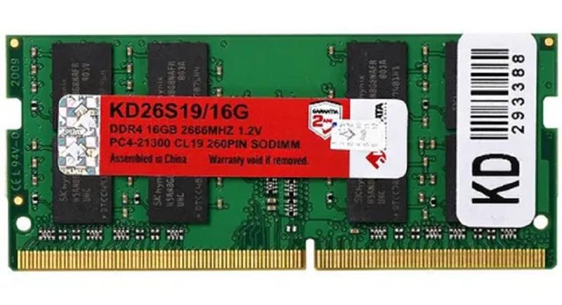 Memoria Keepdata 16GB Notebook DDR4 2666MHZ SODIMM - KD26S19/16G Menor preço em Memoria Keepdata 16GB Notebook DDR4 2666MHZ SODIMM - KD26S19/16G