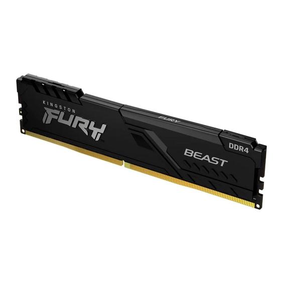 Imagem de Memória kingston 16GB DDR4 2666Mhz C16 fury beast black - KF426C16BB/16