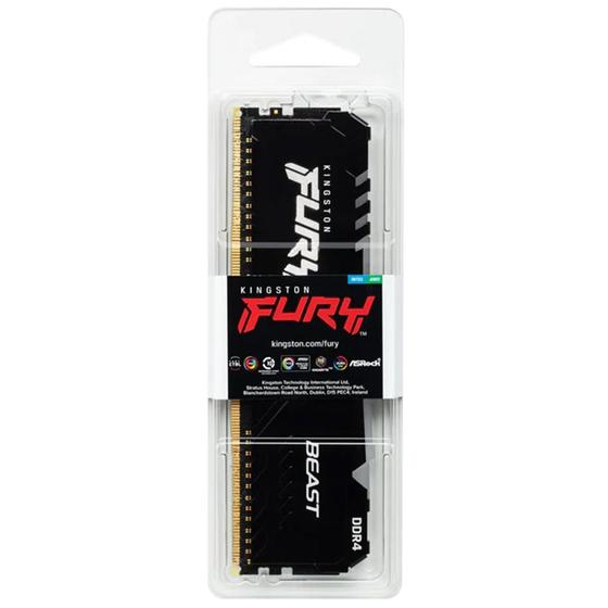 Imagem de Memoria Kingston 32GB DDR4-2666U FURY B. BLK RGB KF426C16BBA/32-TWBRZ