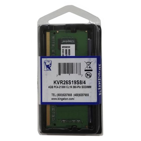 Imagem de Memória Kingston 4 Gb ddr4  2666 Mhz Notebook 4GB ddr4 1.2v m44