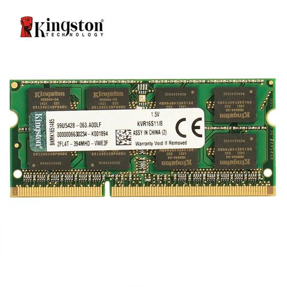 Memória Kingston 8GB 1600MHz DDR3 PC3 1.5v Notebook KVR16LS11/8 Menor preço em Memória Kingston 8GB 1600MHz DDR3 PC3 1.5v Notebook KVR16LS11/8
