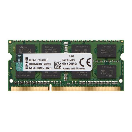 Imagem de Memória Kingston, 8GB, 1600MHz, DDR3L, Para Notebook - KVR16LS11/8