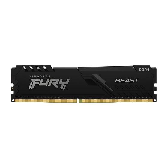 Imagem de Memória Kingston Fury Beast, 4GB, 2666MHz, DDR4, CL16, Preto