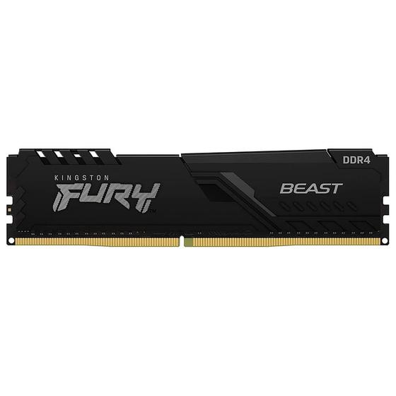 Imagem de Memória Kingston Fury Beast, 4GB, 3200MHz, DDR4, CL16, Preto - KF432C16BB/4