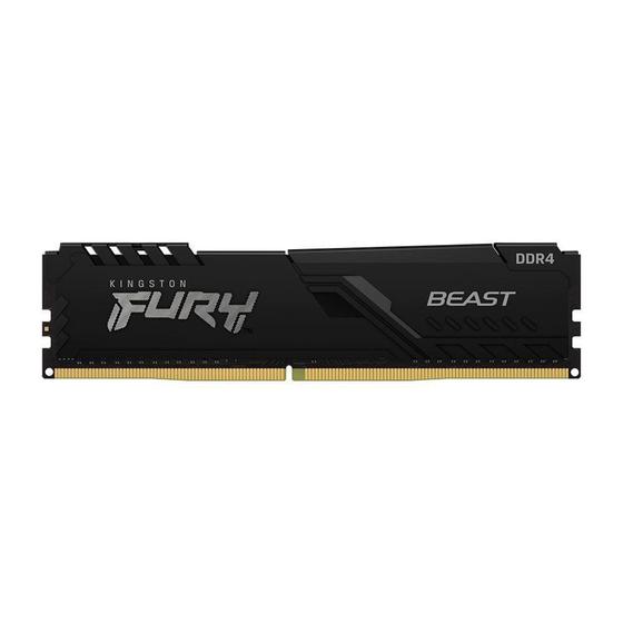 Imagem de Memória Kingston Fury Beast, 8GB, 3200MHz, DDR4, CL16, Preto - KF432C16BB/8