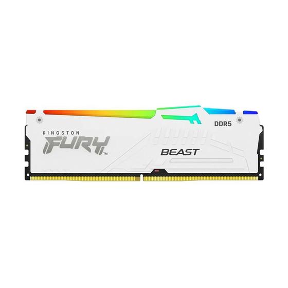 Imagem de Memória Kingston Fury Beast, RGB, 32GB, 5600MHz, DDR5, CL36, Branco - KF556C36BWEA-32