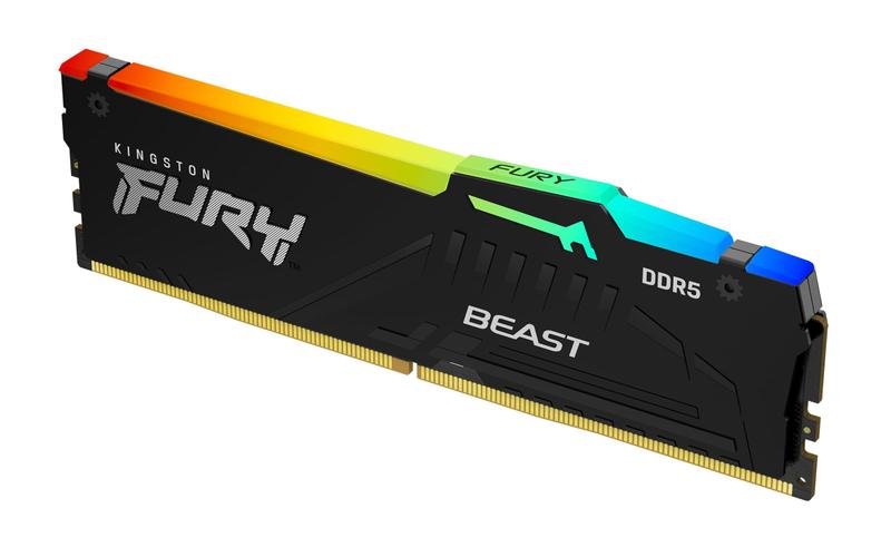 Imagem de Memória Kingston Fury Beast RGB DDR5 16GB 6400MHz - Desktop