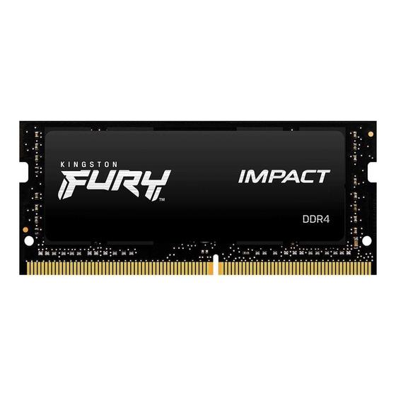 Imagem de Memória Kingston Fury Impact, 16GB, 3200MHz, DDR4, CL20, Para Notebook - KF432S20IB/16