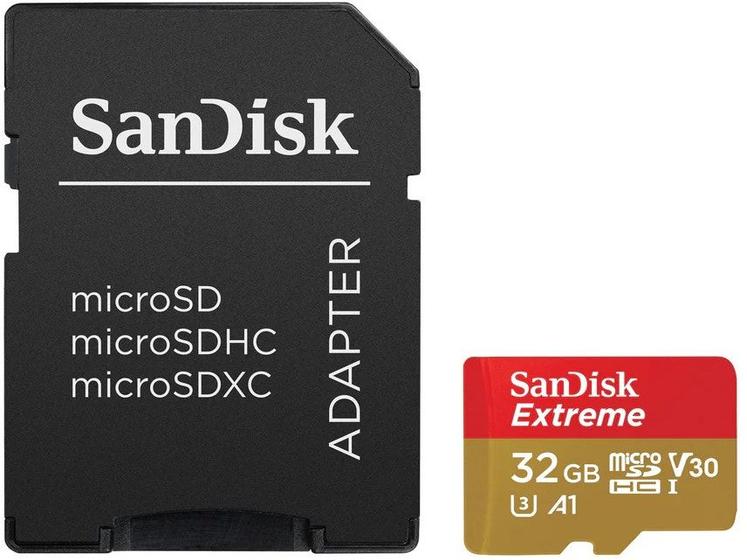 Imagem de Memoria Micro SD-HC Extreme Sandisk 32GB 100MBPS 2X1 U3