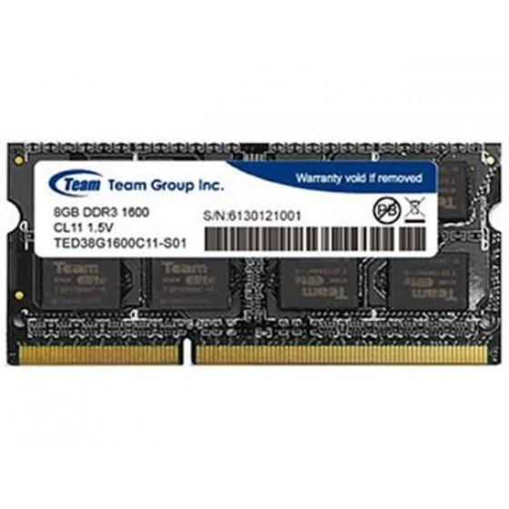 Imagem de Memória Notebook Team Group 8GB DDR3 1600 Mhz