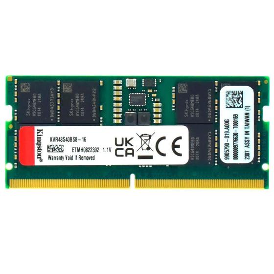 Imagem de Memoria Para Notebook 16GB Kingston Sodimm DDR5 4800mhz - Kvr48s40bs8-16
