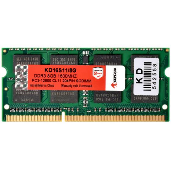 Imagem de Memoria para Notebook Keepdata / DDR3 / 1.5V / 8GB / 1600MHZ - (KD16S11/ 8G)