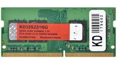 Imagem de Memória Ram 16gb Notebook Keepdata Ddr4 3200mhz Kd32s22/16g