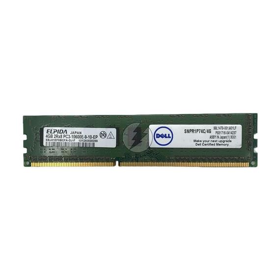 Imagem de Memória Ram 4GB, DDR3, 2Rx8, 1333MHz, 10600E, ECC UDIMM