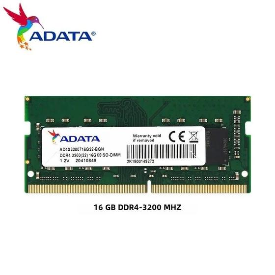 Imagem de Memória RAM Adata Premier DDR4 - 8GB, 16GB ou 32GB (2666MHz/3200MHz) - SO-DIMM para Notebook
