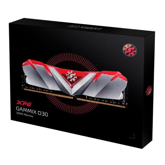 Imagem de Memória Ram Adata Xpg Gammix D30 8Gb Ddr4 3200Mhz Led Red AX4U32008G16ASR30