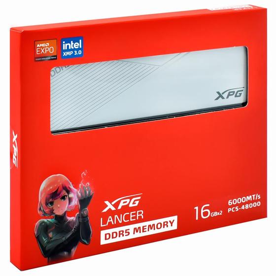 Imagem de Memória Ram Adata Xpg Lancer Ddr5 32gb (2x16gb) 6000mhz - Branco (ax5u6000c4016g-dclawh)