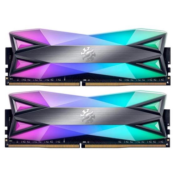 Memória Ram Adata Xpg Spectrix D60g Ddr4 16gb (2x8gb) 3200mhz Rgb - Cinza () Menor preço em Memória Ram Adata Xpg Spectrix D60g Ddr4 16gb (2x8gb) 3200mhz Rgb - Cinza ()