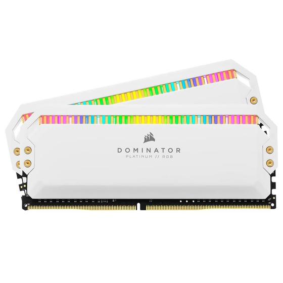 Imagem de Memória RAM Corsair Dominator Platinum DDR4 16GB (2x8GB) 4000MHz RGB - Branco (CMT16GX4M2K4000C19W)