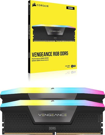 Imagem de Memória RAM Corsair Vengeance RGB 64GB (2x32GB) DDR5 5200MHz