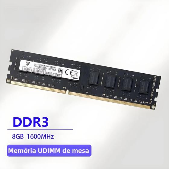 Imagem de Memória RAM DDR3 4GB/8GB 1333/1600MHz - Para Computador/Desktop