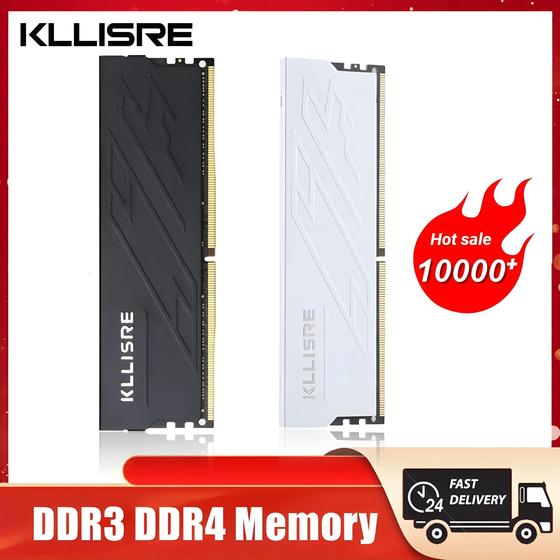 Imagem de Memória RAM DDR3/DDR4 Kllisre - 4GB, 8GB, 16GB (1600MHz, 1866MHz, 2666MHz, 3200MHz) - Não-ECC