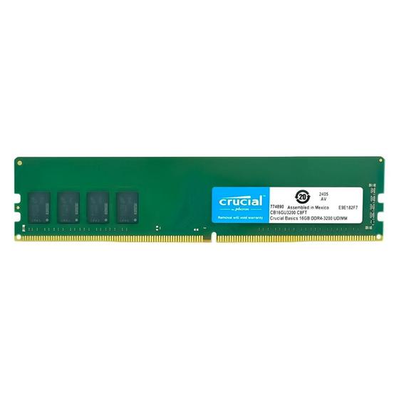 Imagem de Memoria ram ddr4 16gb 3200mhz crucial cb16gu3200