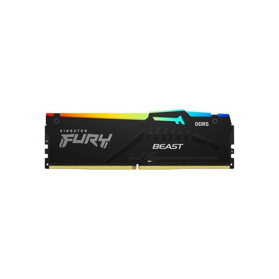 Imagem de Memória RAM DDR5 Kingston 6000 MHz 8GB Fury Beast RGB - Preto