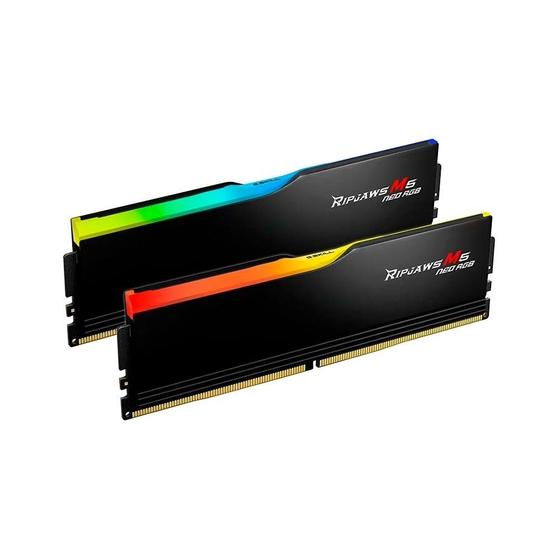 Imagem de Memória RAM G.Skill Ripjaws M5 Neo RGB 32GB (2x16GB), DDR5, 6000MHz, CL36, AMD EXPO, Preto - F5-6000J3648D16GX2-RM5NRK