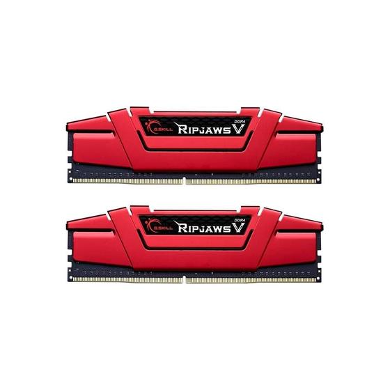 Imagem de Memória RAM G.Skill Ripjaws V Series 32GB (2x16GB), DDR4, 3600MHz, CL19, Vermelho - F4-3600C19D-32GVRB