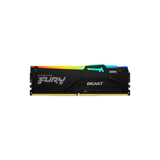 Imagem de Memória Ram Kingston Ddr5 16 Gb 5600Mhz Preta Rgb Fury Beast Kf556C40Bba