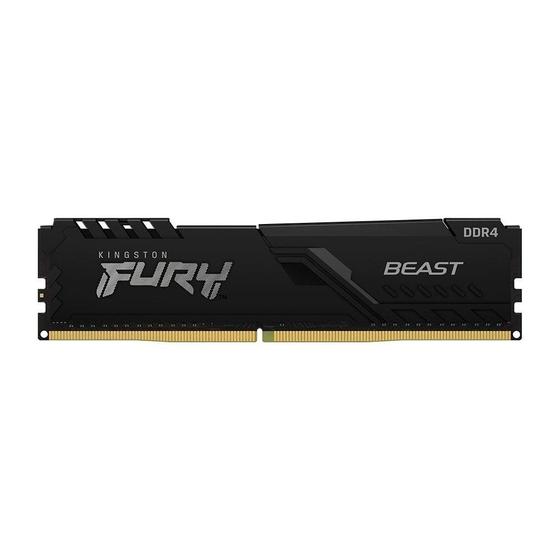 Memória RAM Kingston Fury Beast, 16GB, 3200MHz, DDR4, CL16, Preto - KF432C16BB1/16 Imagem de Memória RAM Kingston Fury Beast, 16GB, 3200MHz, DDR4, CL16, Preto - KF432C16BB1/16