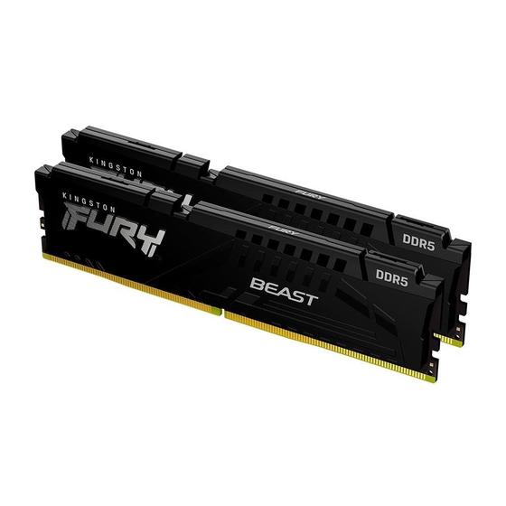 Imagem de Memória RAM Kingston Fury Beast Expo, 32GB (2X16GB), 6000MT/s, DDR5, DIMM, CL30, Preto - KF560C30BBEK2-32