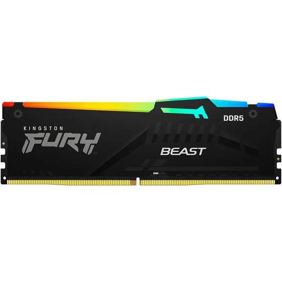 Imagem de Memória RAM Kingston Fury Beast RGB 16GB DDR5 5600MHz CL40 - KF556C40BBA-16