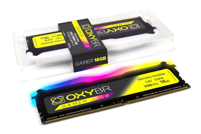 Imagem de Memória Ram OxyBR Gamer RGB DDR4 16GB 3200MHz