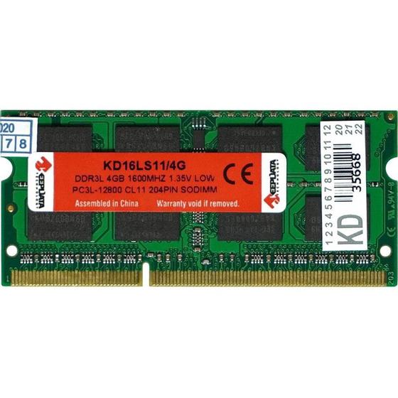 Imagem de Memória RAM p/Notebook DDR3 4GB 1600MHz Keepdata 1.5v KD16S1
