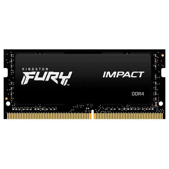 Memória RAM Para Notebook Kingston Fury Impact, 8GB, 3200MHz, DDR4, CL20 - KF432S20IB/8 Menor preço em Memória RAM Para Notebook Kingston Fury Impact, 8GB, 3200MHz, DDR4, CL20 - KF432S20IB/8
