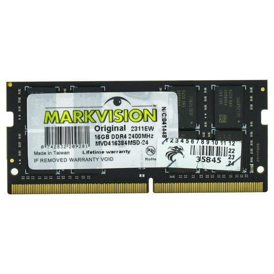 Imagem de Memória RAM para Notebook Markvision DDR4 16GB 2400MHz - MVD416384MSD-24