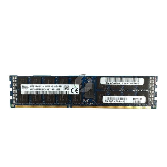 Imagem de Memória RAM SK hynix HMT84GR7BMR4C-H9 100-563-491: DDR3, 32GB, 4Rx4, 1333MHZ, 10600R, RDIMM