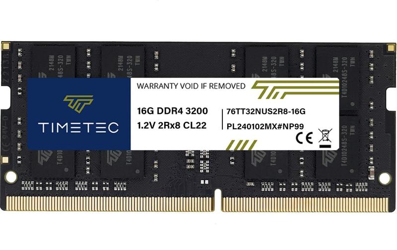 Imagem de Memória RAM Timetec 16 GB DDR4 3200 MHz, 260 pinos, laptop SODIMM