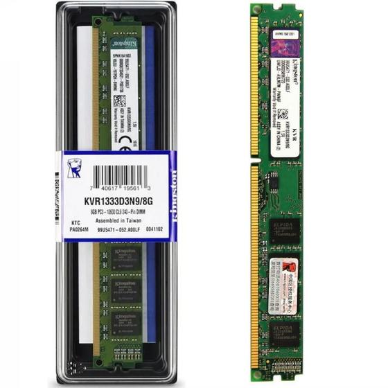 Imagem de Memória RAM ValueRAM 8GB 1 Kingston KVR1333D3N9/8G