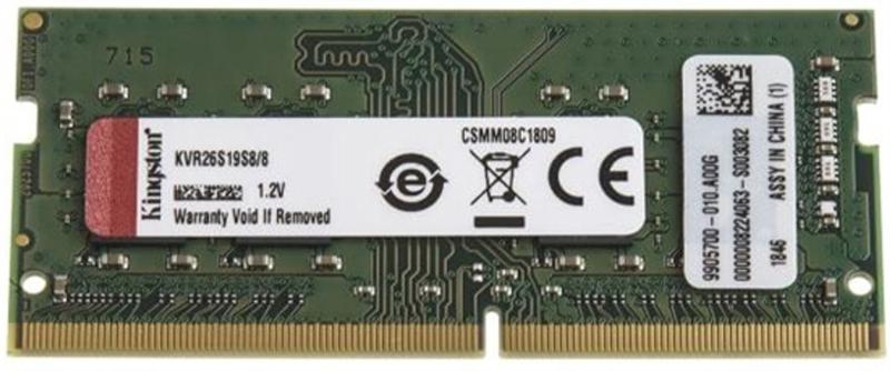 Memória RAM ValueRAM 8GB 1 Kingston KVR26S19S8/8 Menor preço em Memória RAM ValueRAM 8GB 1 Kingston KVR26S19S8/8