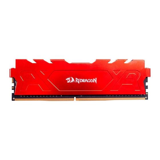 Imagem de Memória Redragon RAGE 8GB 3200Mhz Red DDR4 GM-701