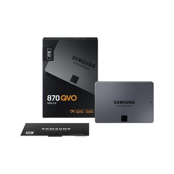 Memória Samsung SSD 4TB 870 QVO SATA 2,5" Menor preço em Memória Samsung SSD 4TB 870 QVO SATA 2,5"
