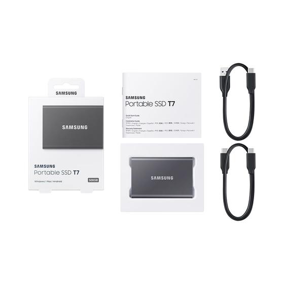 Imagem de Memória Samsung SSD 500GB  Portátil T7 Titan