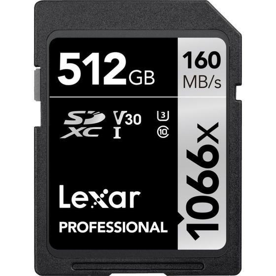 Imagem de Memoria SD Lexar Professional 1066X 160-120 MB/s C10 U3 512 GB (LSD1066512G-Bnnnu)