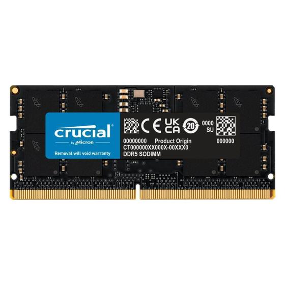 Imagem de Memória Sodimm 16Gb Ddr5 4800Mhz Crucial - Ct16G48C40S5