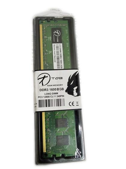 Imagem de Memória TOB 8GB 1600Mhz DDR3 TOBDDR3/1600-8GB